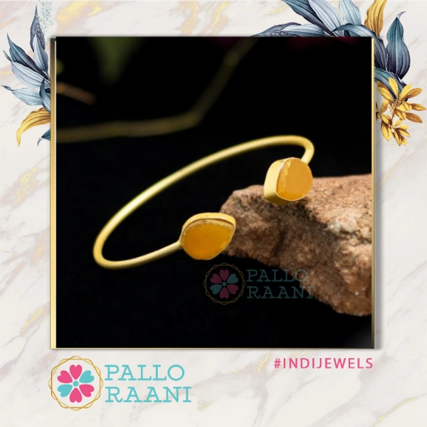 Mustard Druzy Adjustable bracelet - Adjustable, Mustard, gold